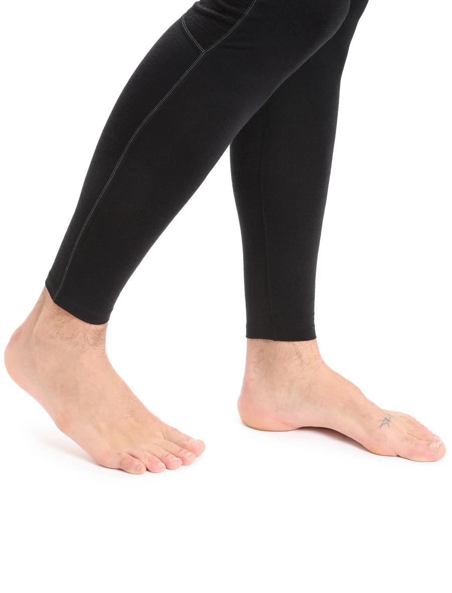 Black Icebreaker BodyfitZone™ Merino 200 Zone Thermal Men's Leggings | AU 1126ILHS